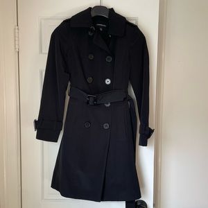 London Fog Double-Breasted Trench Coat with Belt